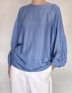 niebieska koszulowa bluzka | M/L