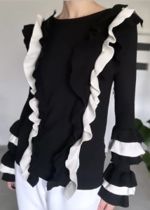 sweter z falbanami |S-M