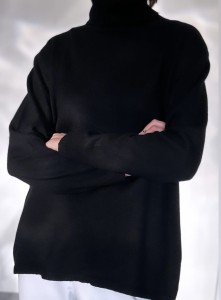 prosty sweter jedwab-kaszmir | XXL