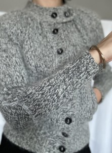 WHIITE kardigan wełna-moher | S
