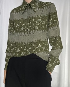 100% jedwab koszula vintage 