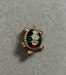 żółwik broszka vintage 