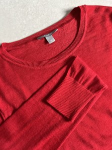 100% merino czerwony sweter | M