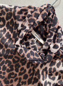 GANNI bluzka leopard | M