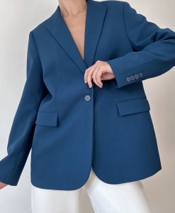 ZARA morska marynarka | L