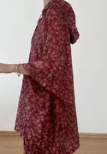 GAI+LISVA 100% jedwab poncho | jeden rozmiar