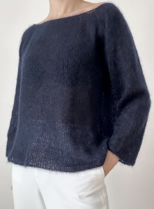 kid moher granatowy sweterek | S