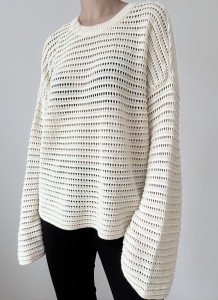 sweter bawełna maxi rękawy | L/XL