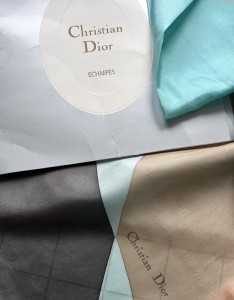Christian Dior chusta jedwab vintage