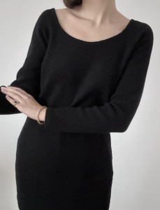 AIAYU 100% cashlama sweter/sukienka | S