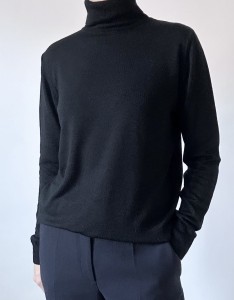 100% merino czarny sweter | L