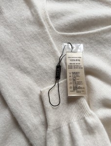 sweter ecru wełna *nowy | S/M
