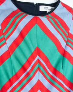 Diane von Furstenberg sukienka jedwab-wełna / XS