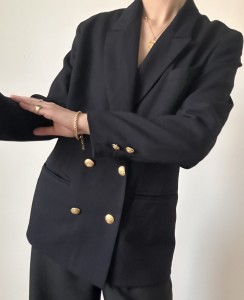 marynarka vintage wełna | L 