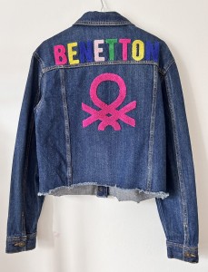 Benetton jeansowa kurtka | S