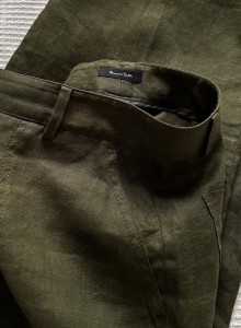 Massimo Dutti spodnie len | L