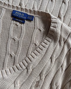 Ralph Lauren beżowy sweter | S-M