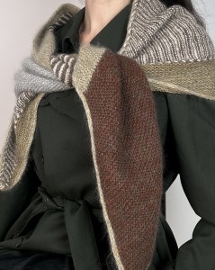 wełniana duża chusta handmade