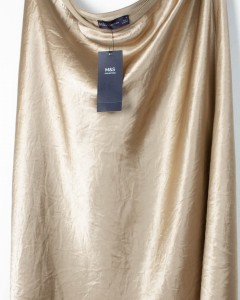 satynowa spódnica maxi *nowa / XXL